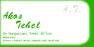 akos tehel business card